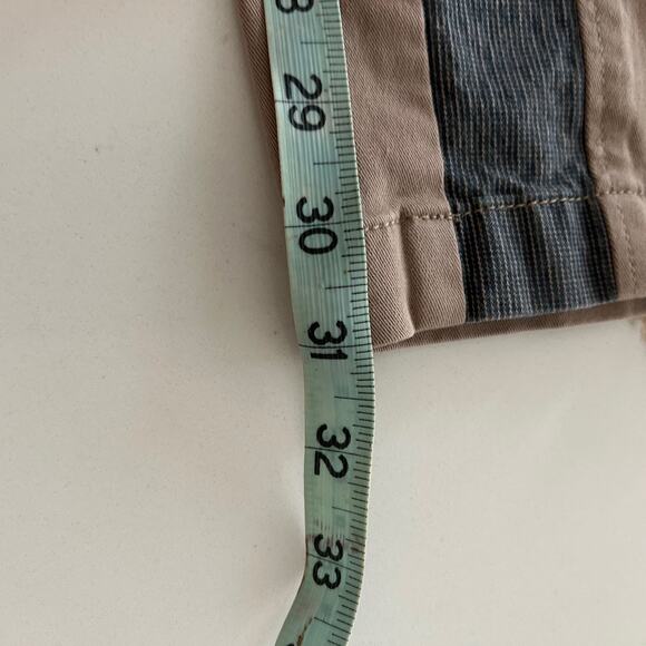 Anthropologie Pilcro & Letterpress Hyphen Patched Chinos Pant SZ26 Patchwork - Picture 9 of 11